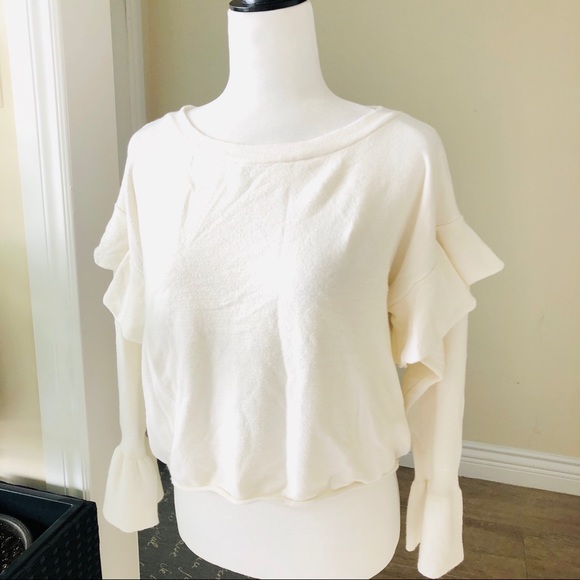 Zara Sweaters - Zara | Sleeve frilled sweater